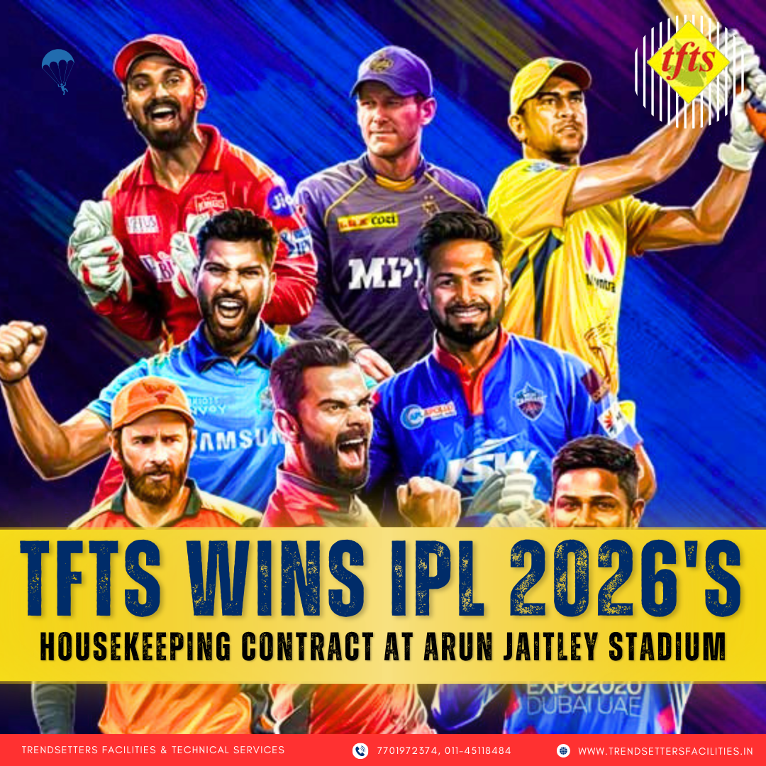 TFTS Wins Prestigious IPL 2026’s Housekeeping Contract_best housekeeping company for Indian sporting events